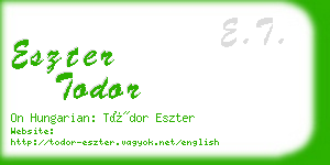 eszter todor business card